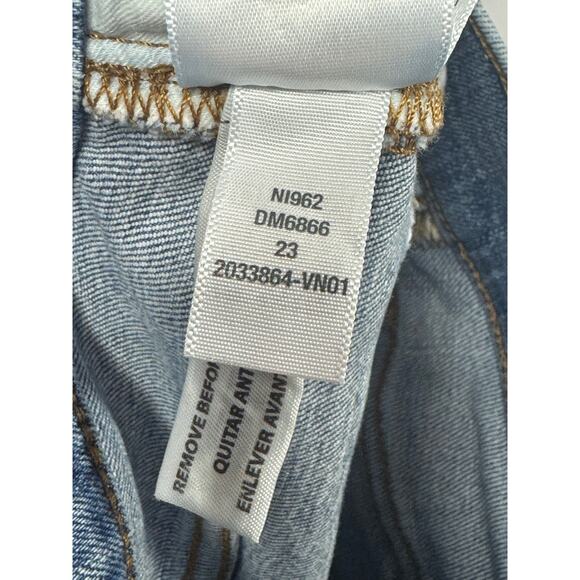 Madewell Women's Mid-Rise Raw Hem Kick Out Blue Denim Jeans - Size 23 (24x26) - Picture 7 of 7